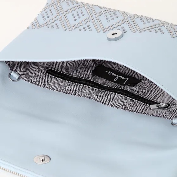 NWT Light blue studded clutch - Picture 3 of 9